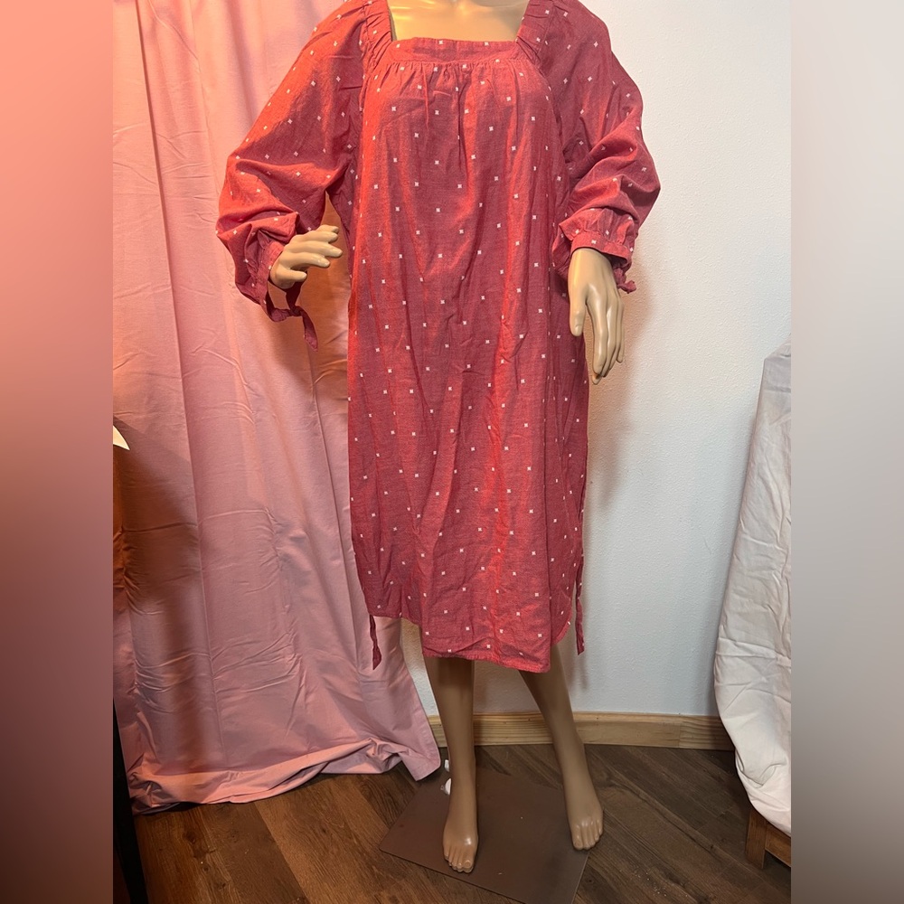 Old Navy Red Polka Dot Long Sleeve Dress
